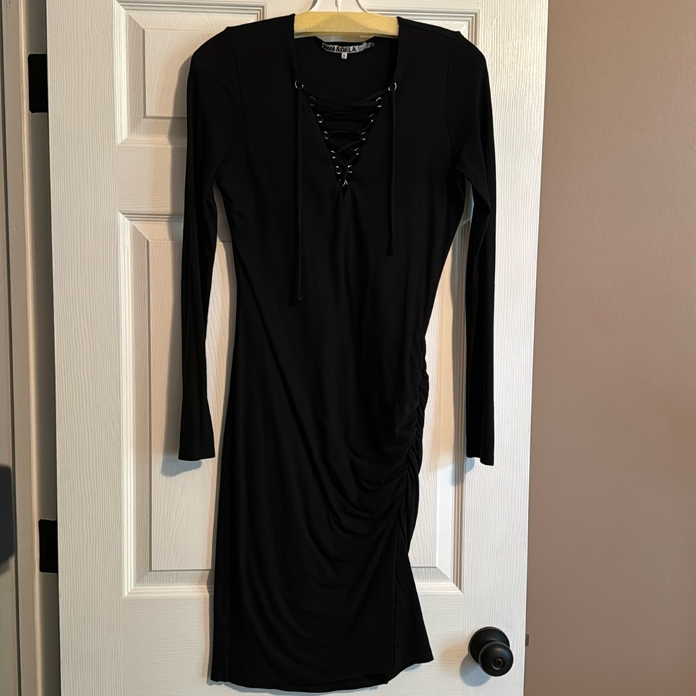 Pam & Gela Long sleeve lace up midi Size S